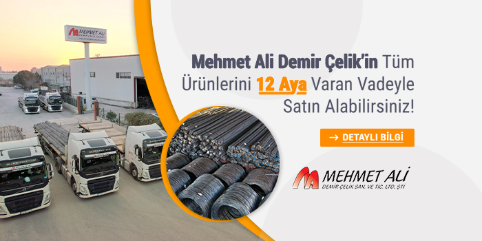 Mehmet Ali Demir Çelik'in Tüm Ürünlerini 12 Aya Varan Vade İle Satın Alabilirsiniz!