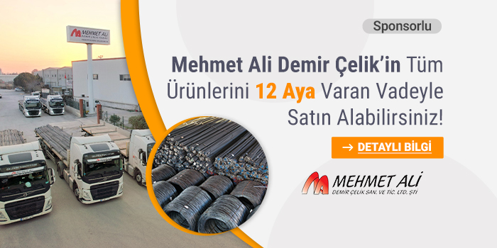 Mehmet Ali Demir Çelik'in Tüm Ürünlerini 12 Aya Varan Vade İle Satın Alabilirsiniz!