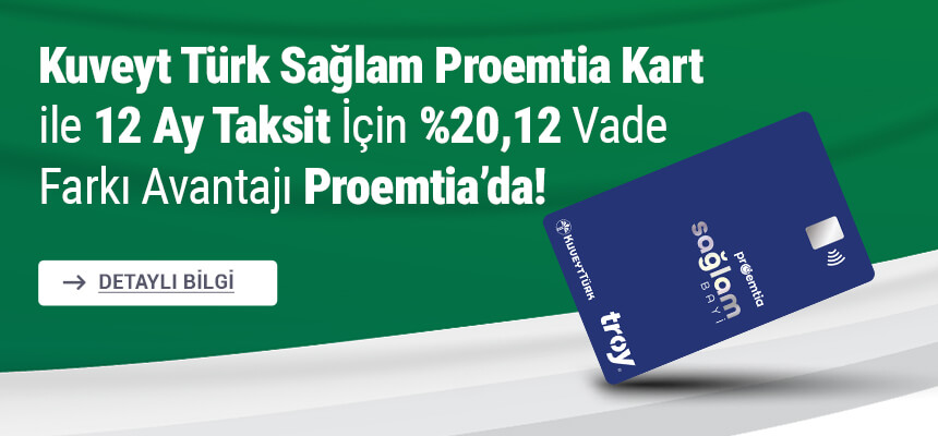 Kuveyt Türk Sağlam Proemtia Kart %20,12 Vade Farkı