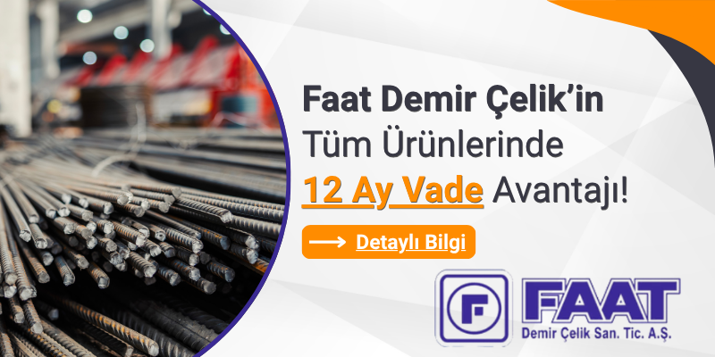 Mehmet Ali Demir Çelik'in Tüm Ürünlerinde 12 Ay Vade Avantajı!