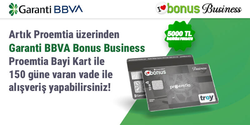 Garanti BBVA Bonus Business Proemtia Bayi Kart Kampanyası